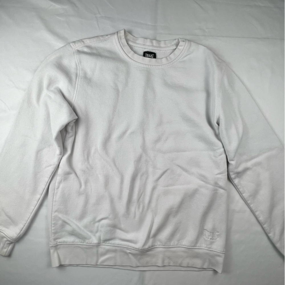Everlast - Medium - White Women’s Jersey Crew Neck Top - Sweatshirt